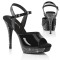 Athena-509 - Black Patent on Rhinestones