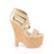 Beau-669 - Nude Faux Le Cork Wrapped  