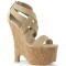 Beau-669 - Nude Faux Le Cork Wrapped  