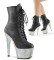 BEJEWELED-1020-7 - Black Faux Leather Silver Multi Rhinestones