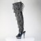 Bejeweled-3017HG-RSF - Black Hologram Patent Silver AB
