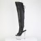 Bejeweled-3019MS-7 - Black Faux Leather Silver AB