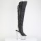 Bejeweled-3019MS-7 - Black Faux Leather Silver AB