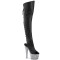 Bejeweled-3019MS-7 - Black Faux Leather Silver AB