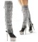 BEJEWELED-3019RSF-7 - Black Faux Leather Silver Multi Rhinestones