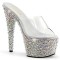 BEJEWELED-701MS - Clear Silver Multi Rhinestones