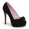 Pinup Couture  Bella-10 - Black Sueded Pu