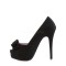 Pinup Couture  Bella-10 - Black Sueded Pu