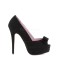 Pinup Couture  Bella-10 - Black Sueded Pu