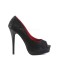 Pinup Couture  Bella-16 - Black Satin-Black Lace Overlay