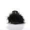 Belle-301F - Black Pu Fur Clear  