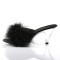 Belle-301F - Black Pu Fur Clear  