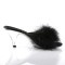 Belle-301F - Black Pu Fur Clear  