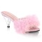 Belle-301F - Pink Pu Fur Clear  