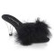 Belle-301F - Black Pu Fur Clear  