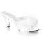 Belle-301F - White Pu Fur Clear  