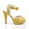 Bettie-01 - Yellow Faux Leather  