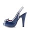 Pinup Couture  Bettie-05 - Navy Blue Patent