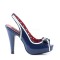 Pinup Couture  Bettie-05 - Navy Blue Patent