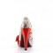 Pinup Couture  Bettie-13 - Cream Pu-Red Satin (Tattoo Print)