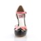 Bettie-17 - Coral Black Faux Leather  