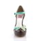 Bettie-17 - Teal Brown Faux Leather  