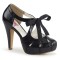 Bettie-19 - Black Faux Leather  