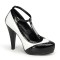 Pinup Couture  Bettie-22 - Black-White Patent