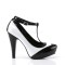 Pinup Couture  Bettie-22 - Black-White Patent