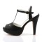 BETTIE-23 - Black Faux Leather
