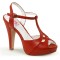 Bettie-23 - Red Faux Leather  