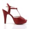 Bettie-23 - Red Faux Leather  