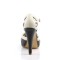 Bettie-25 - Black Cream Faux Leather  
