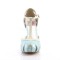 Bettie-25 - Blue Cream Faux Leather  