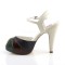 Bettie-27 - Cream Multi Faux Leather  