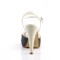 Bettie-27 - Cream Multi Faux Leather  