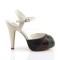 Bettie-27 - Cream Multi Faux Leather  