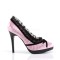 Bliss-38 - Pink-Black Satin