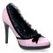 Bliss-38 - Pink-Black Satin