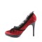Bliss-38 - Red-Black Satin