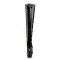 Blondie-3000 - Black Stretch Patent/Black-Pewter Chrome