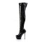 Blondie-3000 - Black Stretch Patent/Black-Pewter Chrome
