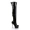 Blondie-3000 - Black Stretch Patent/Black-Pewter Chrome