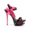 Blondie-615 - Black Patent-Fuchsia/Black-Fuchsia