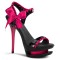 Blondie-615 - Black Patent-Fuchsia/Black-Fuchsia