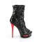 Blondie-R-1008 - Black Sequins Red  