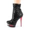 Blondie-R-1009 - Black Sequins Red  