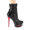 Blondie-R-1009 - Black Sequins Red  