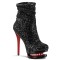 Blondie-R-1009 - Black Sequins Red  