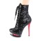 Blondie-R-1020 - Black Sequins Red  